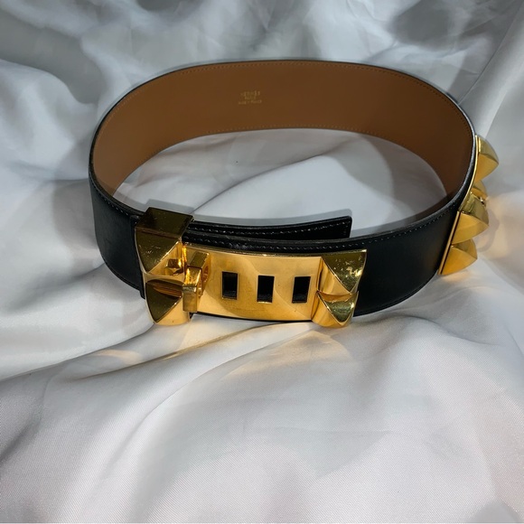 👋🏾SOLD👋🏾 Hermès COLLIER DE CHIEN calfskin belt - Picture 2 of 12
